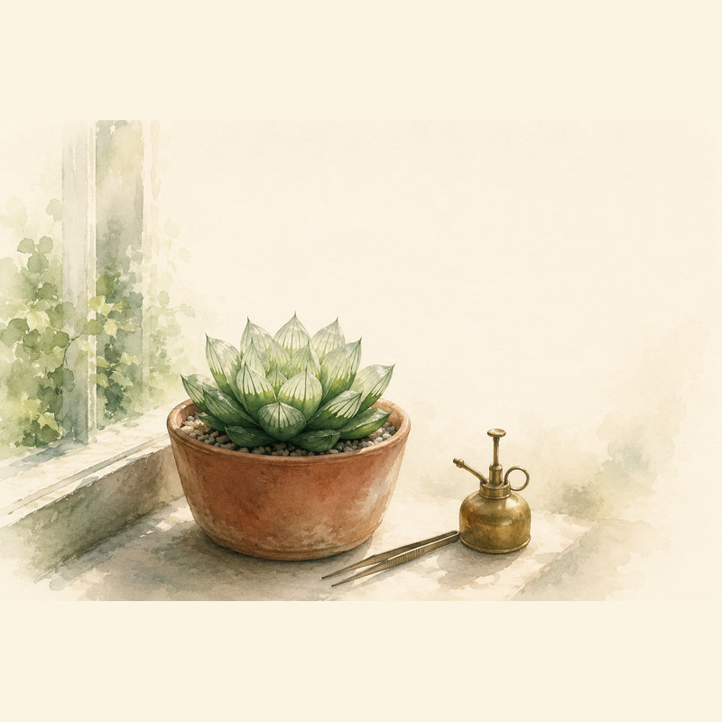 育て方を案内する水彩イラスト